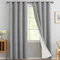 Yakamok Dove Grey Linen Curtains 100% Blackout 90 Inches Long, Room Darkening by Yakamok