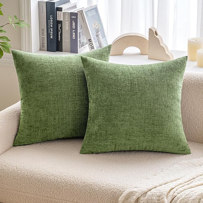 MIULEE Pack of 2 Couch Throw Pillow Covers 24x24 Inch Spring Soft Sage Green - Image 7
