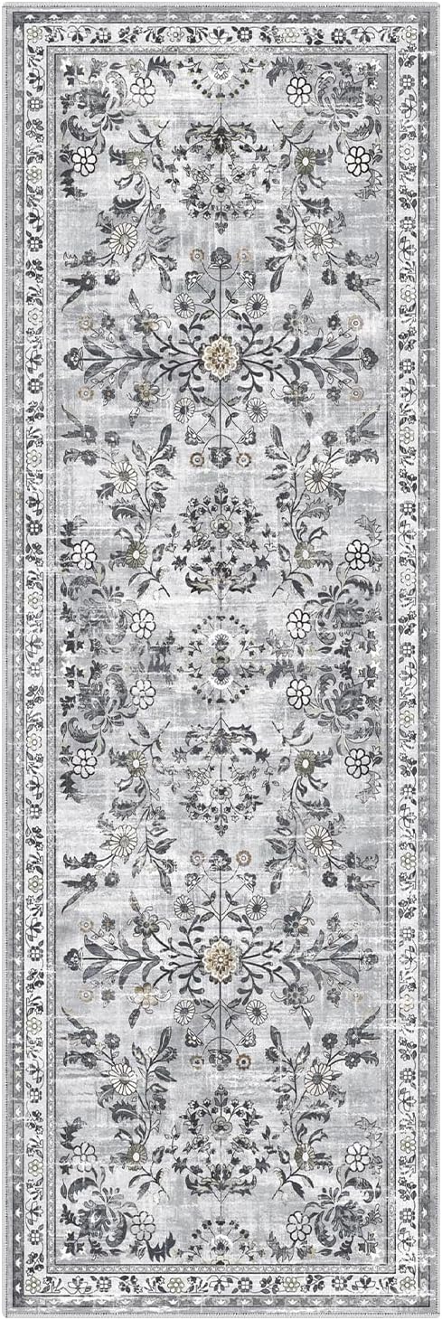 Yamaziot Washable Runner Rug 2x6 – Non Slip Boho Floral Hallway Runner Rug - Image 8