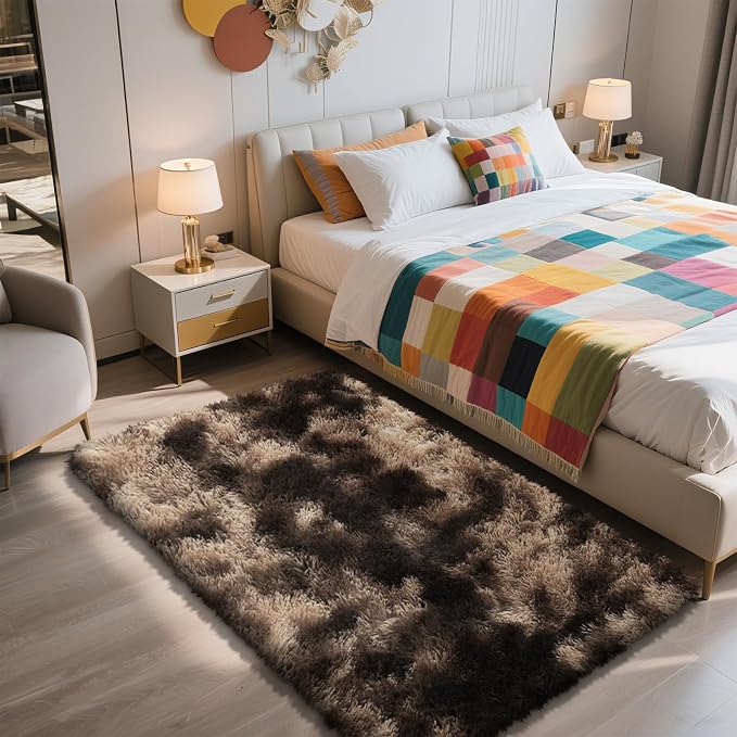 Shag Area Rug for Bedroom 3x5, Fluffy Area Rugs for Living Room, Soft Fuzzy Rug - Image 4