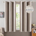 MIULEE Linen Blackout Curtains and Drapes 100% Room Darkening Thermal Insulated by MIULEE