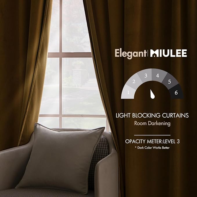 MIULEE Velvet Curtains 96 inches - Image 5