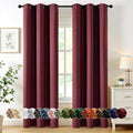 MIULEE Burgundy Red Blackout Curtains by MIULEE