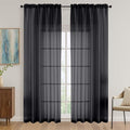 OVZME Black Bedroom Curtains 2 Panel Sets 90 Inch Length, 59 Inch Extra Wide by OVZME