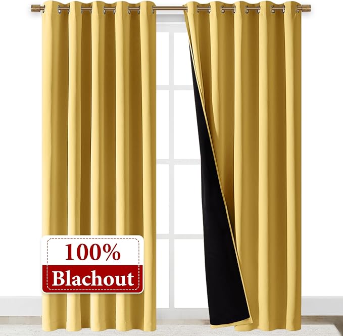 NICETOWN Total Shade Curtains and Draperies, Heavy-Duty Full Light Shading - Image 2