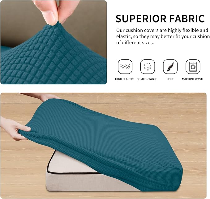 Easy-Going Stretch Individual Loveseat Couch Cushion Cover Sofa Cushion - Image 5