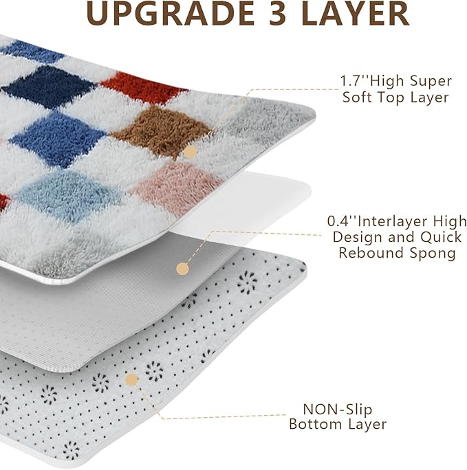 Large Shag Area Rug for Bedroom Living Room, 9x12 Fluffy Soft Colorful - Image 5