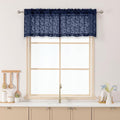 Chyhomenyc Navy Blue Sheer Valances by Chyhomenyc