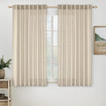 MIULEE Linen Curtains 63 Inch Length 2 Panels by MIULEE
