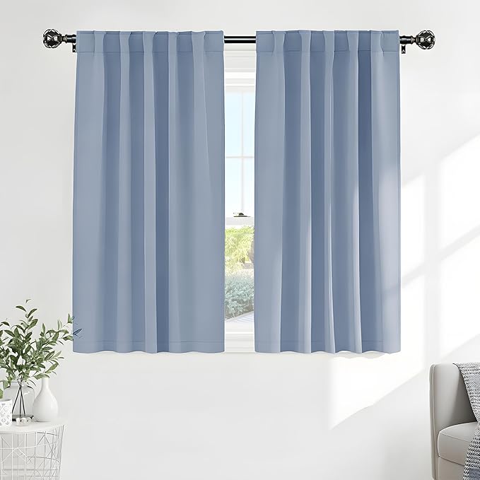PONY DANCE Short Blackout Curtains Set by PONYDANCE