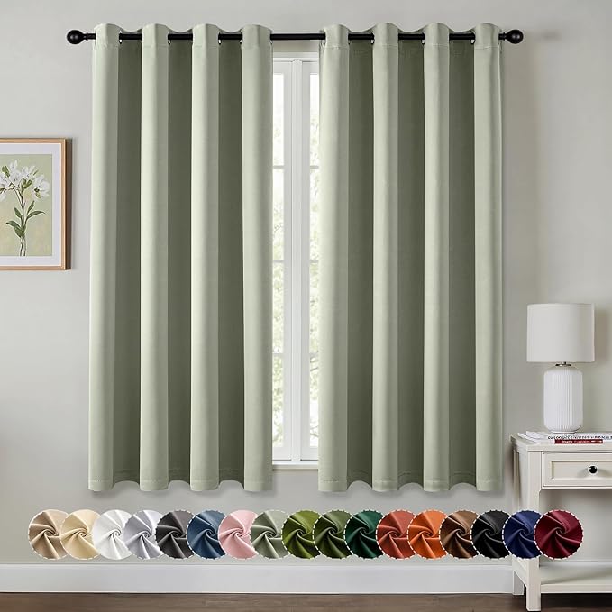 MIULEE Sage Green Blackout Curtains by MIULEE