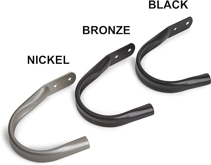 Amazon Basics Decorative Curtain Tiebacks, Sturdy and Easy to Install Holdbacks - Image 3