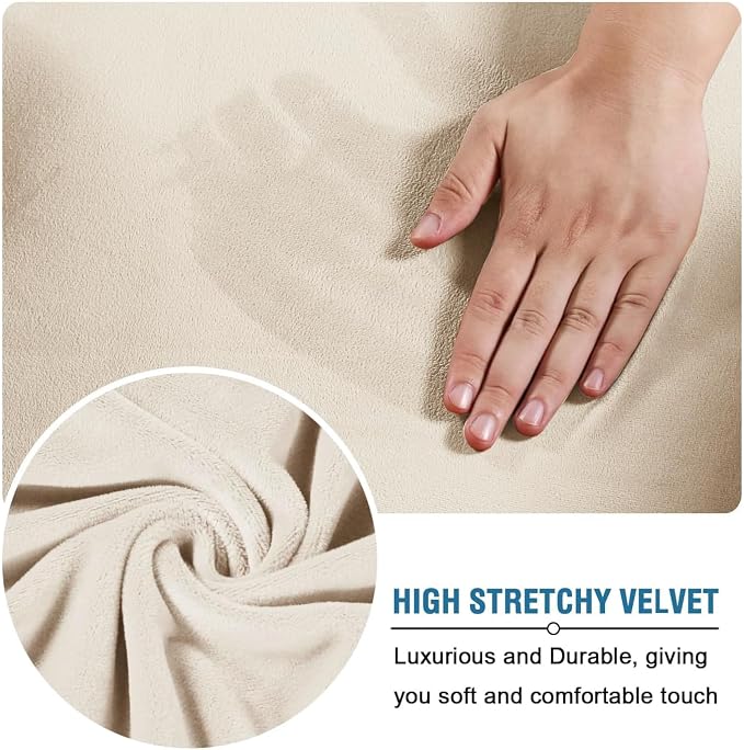 H.VERSAILTEX 3 Piece Stretch Sofa Covers Couch Covers - Image 5
