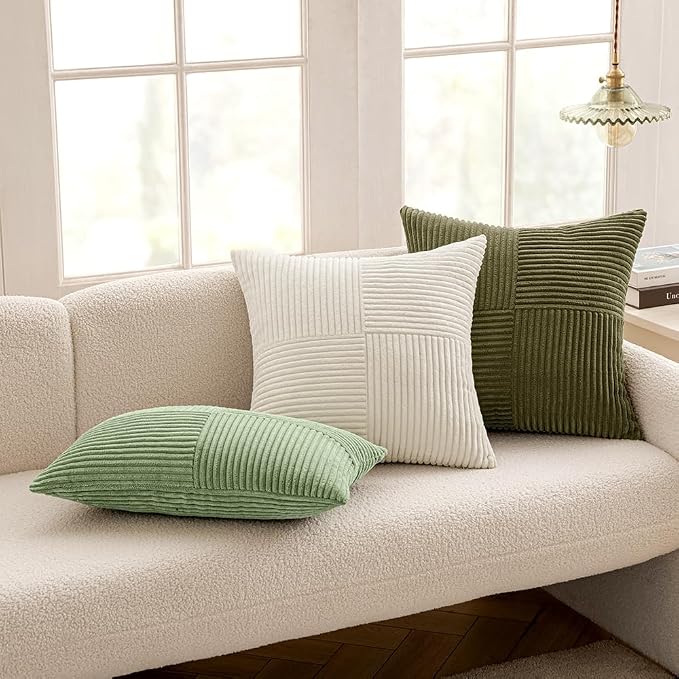 MIULEE Sage Green Decorative Throw Pillow Covers 18x18 Inch - Image 5