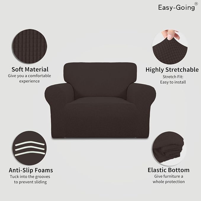Easy-Going Stretch Oversized Chair Sofa Slipcover 1-Piece Couch Sofa Cover - Image 3