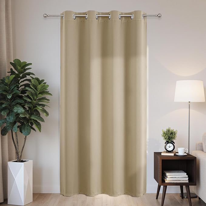 Joydeco Blackout Patio Sliding Door Curtains 96 Inches Long, Grommet Privacy by JOYDECO