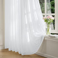 FMFUNCTEX Sheer Non-See-Through White Curtains by Fmfunctex