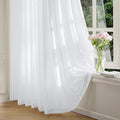 FMFUNCTEX Sheer Non-See-Through White Curtains by Fmfunctex