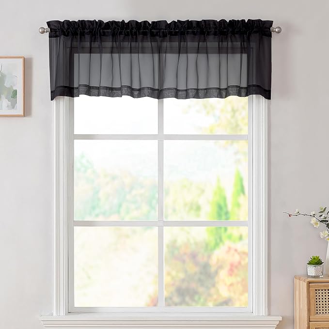 Simplebrand Black Valances 14 Inches Long by Simplebrand