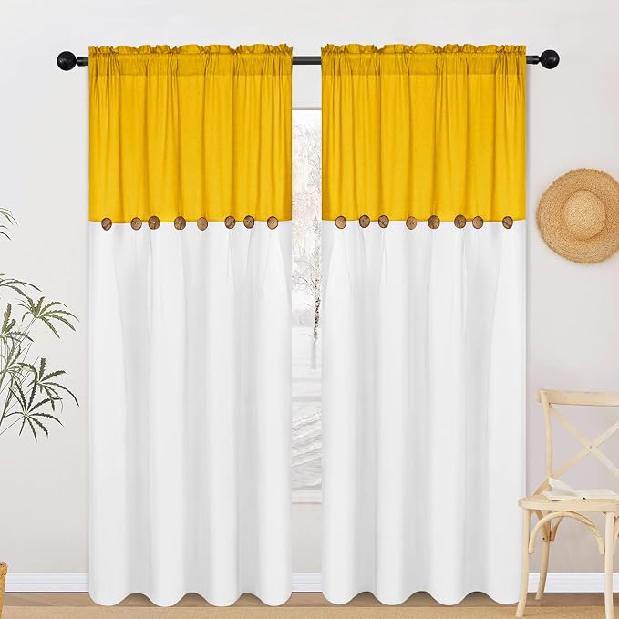 FRAMICS Farmhouse Cotton Linen Curtains - Image 2