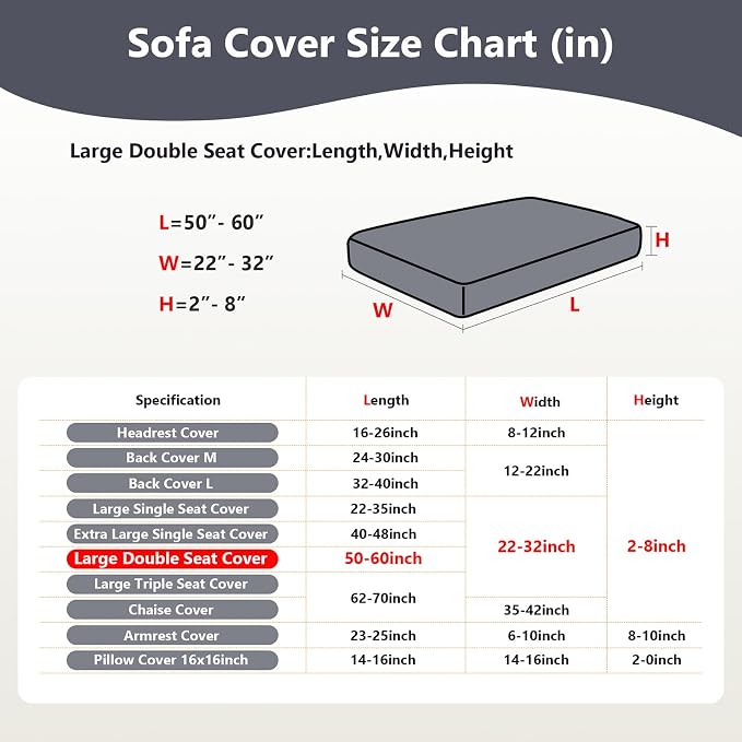 Couch Cushion Covers for Sofa Couch Covers Wear-Resistant Universal Sofa Cover - Image 3