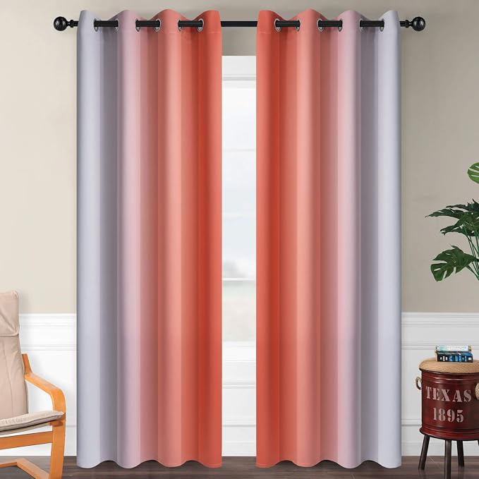SimpleHome Ombre Room Darkening Curtains - Image 2