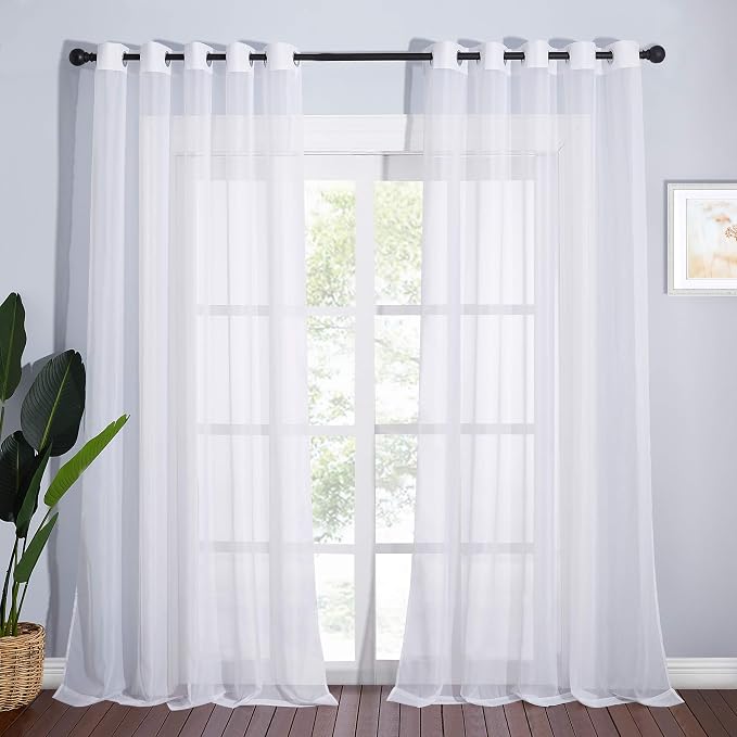 NICETOWN Sheer Curtains Extra Long and Wide W70 x L108 by NICETOWN