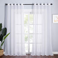 NICETOWN Sheer White Curtains 96 inches Length by NICETOWN