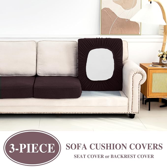 Couch Cushion Covers Seat Cushion Cover Stretch Couch Cover Separate Sectional - Image 3