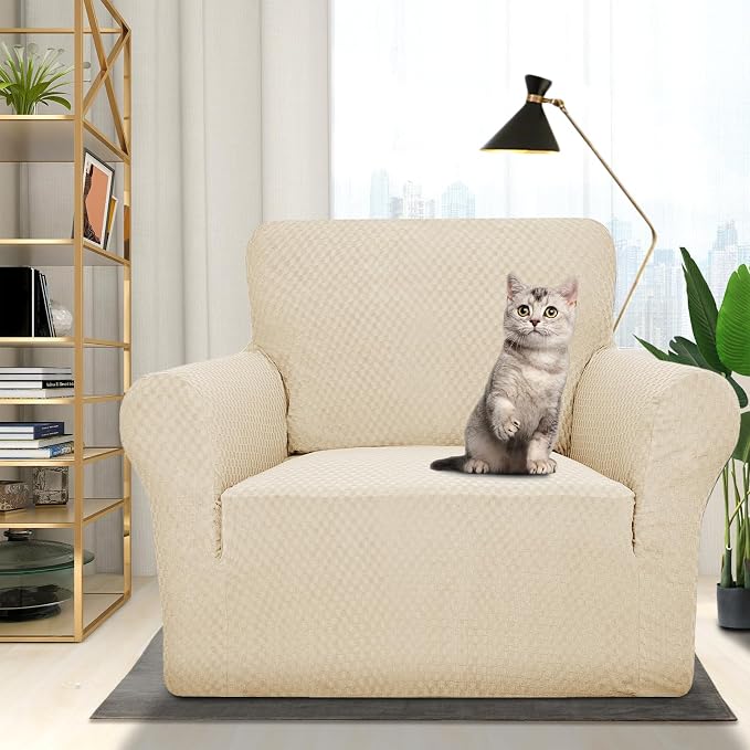 ZNSAYOTX 1 Piece Jacquard Chair Slipcovers - Image 2