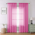 Lecloud Hot Pink Sheer Curtains by Lecloud