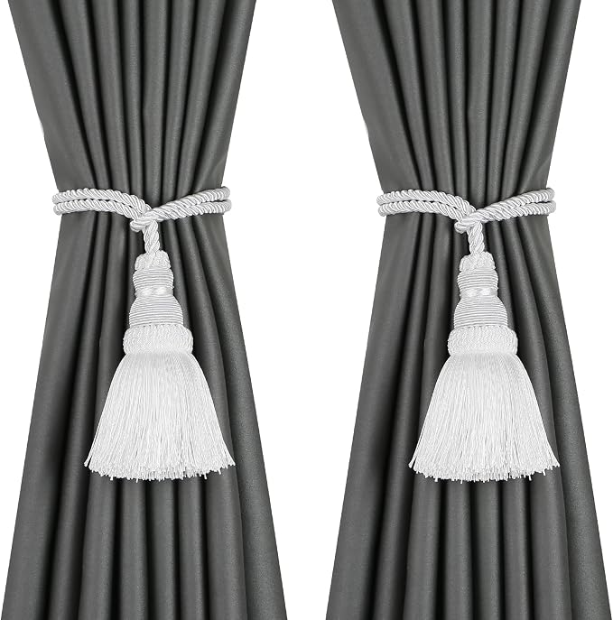 Fenghuangwu 2 Pack Curtain Tie Backs Rope Tassels by fenghuangwu