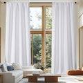 Simplebrand Ava Pure White Long 10ft Curtains by Simplebrand