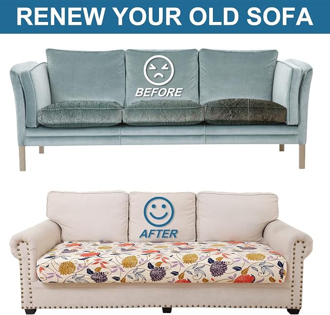 Smiry Printed Couch Cushion Covers, Stretch Soft Couch Covers - Image 8