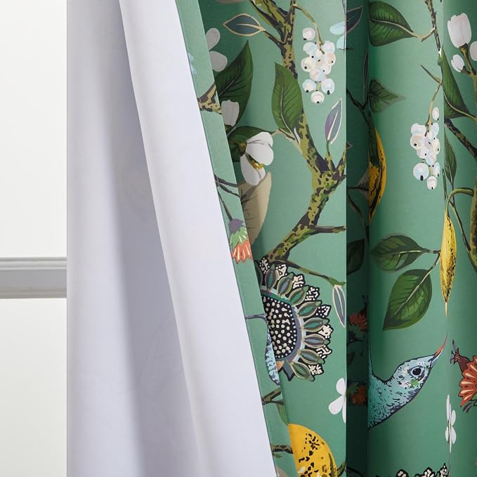 Topfinel Floral Two Pages Curtains 84 Inches Long Drapes, Vintage French - Image 9