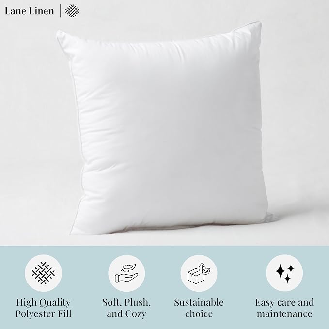 LANE LINEN Throw Pillow Inserts 18" x 18" - Image 7
