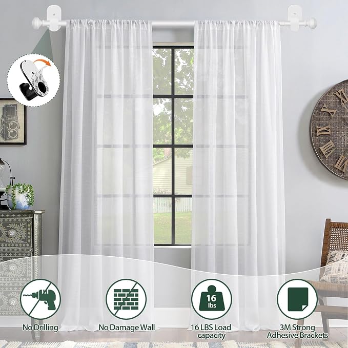 KAMANINA Curtain Rods No Drilling - Image 6