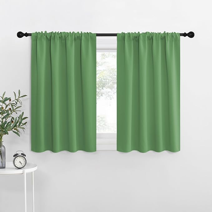 NICETOWN RV Bunk Curtains, Froest Green, 2 Panels, W42 x L30 -Inch, Kitchen by NICETOWN