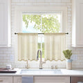 MIULEE 2 Panels Kitchen Tiers Half Window Sheer Curtains Rod Pocket Translucent by MIULEE