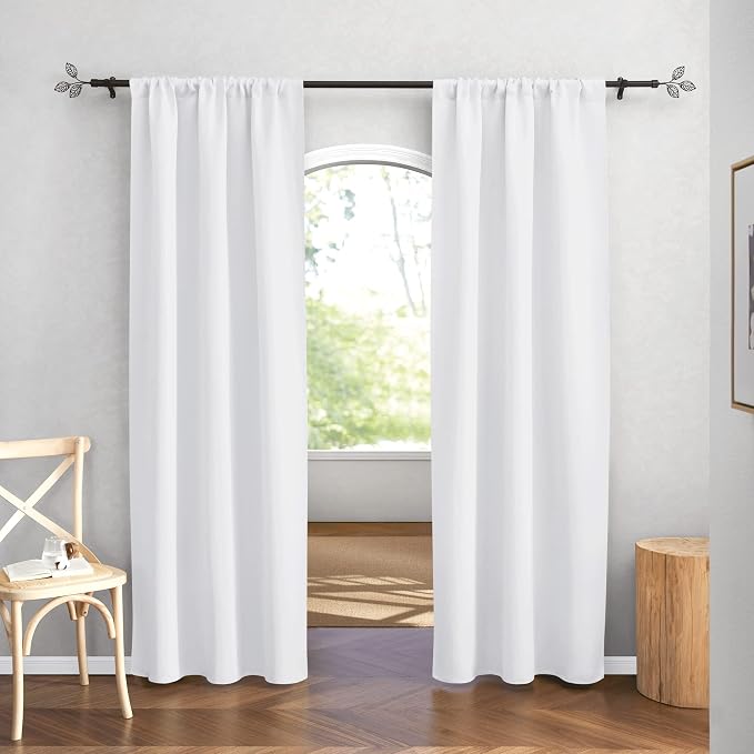 RYB HOME Curtains for Bedroom 84 inches Long 2 Panels Set, Privacy Thermal - Image 2