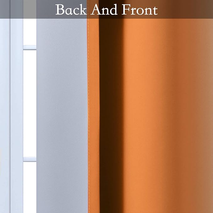 SimpleHome Ombre Room Darkening Curtains 45 inches Length - Image 5
