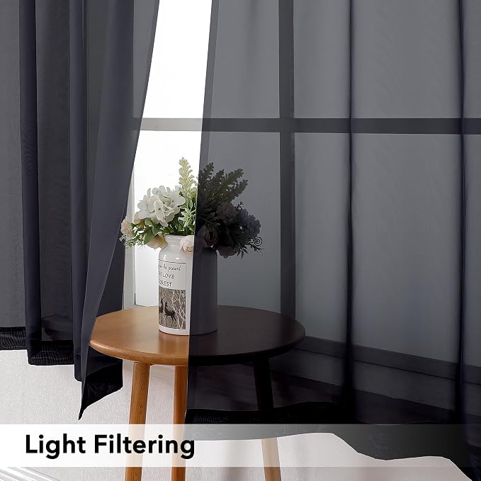 Simplebrand Black Tier Curtains - Image 3