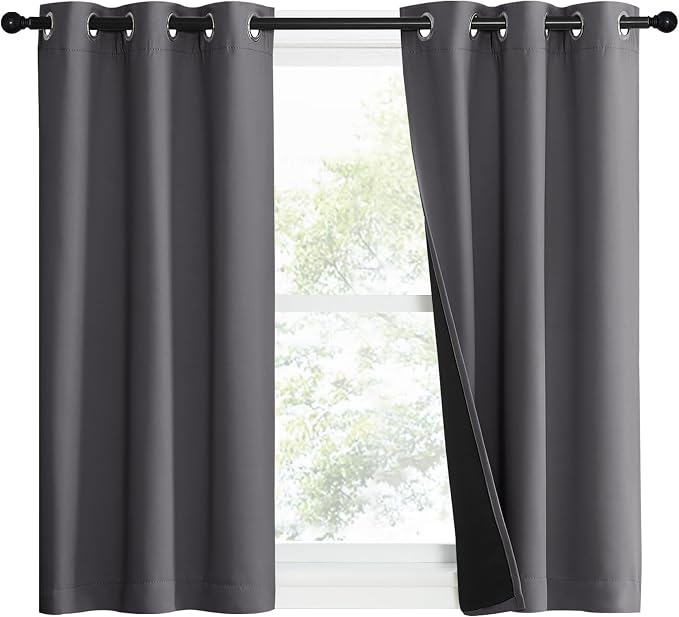 NICETOWN 100% Blackout Short Curtains by NICETOWN