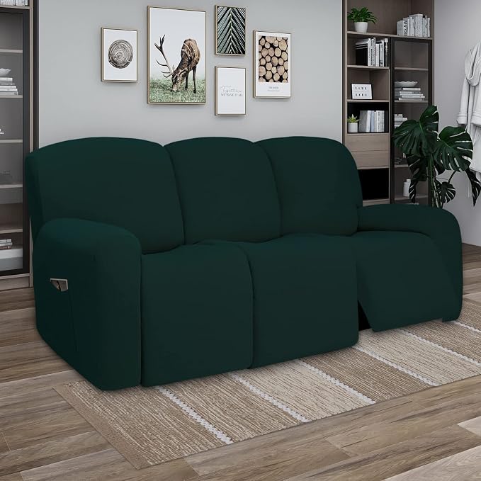 PureFit Super Stretch 3 Seats Recliner Sofa Couch Cover - Image 2