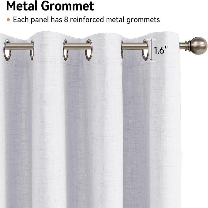 100% Blackout Shield Linen Blackout Curtains - Image 5