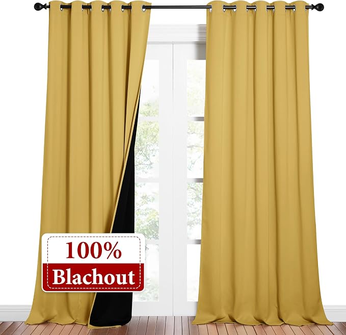 NICETOWN Total Shade Curtains and Draperies, Heavy-Duty Full Light Shading - Image 2