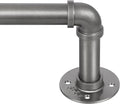 Zeerobee Curtain Rods for Windows 48 to 84, 1 Inch Industrial Wrap Around Grey by zeerobee
