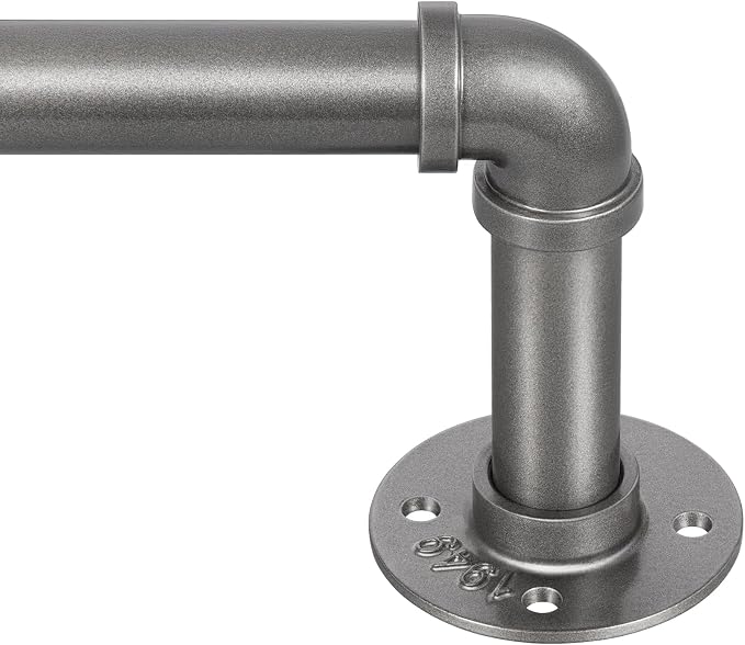 Zeerobee Curtain Rods for Windows 120 to 240, 1 Inch Industrial Wrap Around by zeerobee