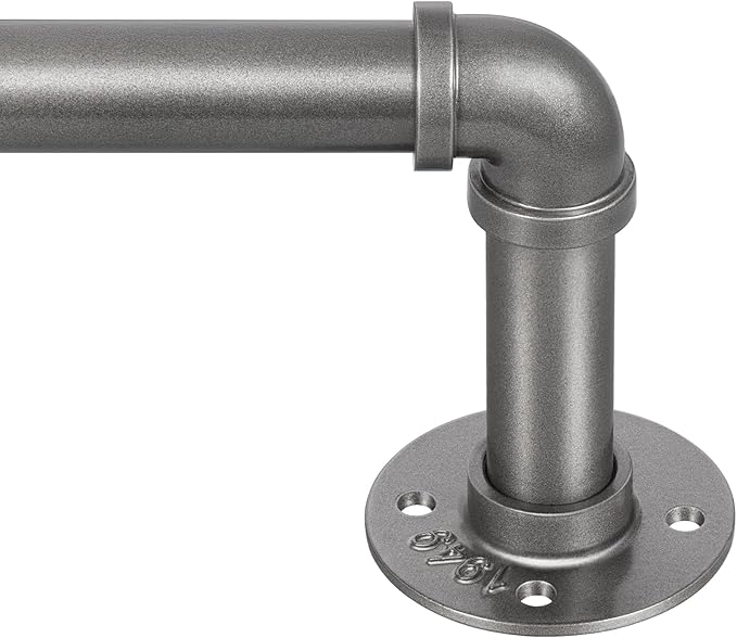 Zeerobee Curtain Rods for Windows 144 to 168, 1 Inch Industrial Wrap Around by zeerobee
