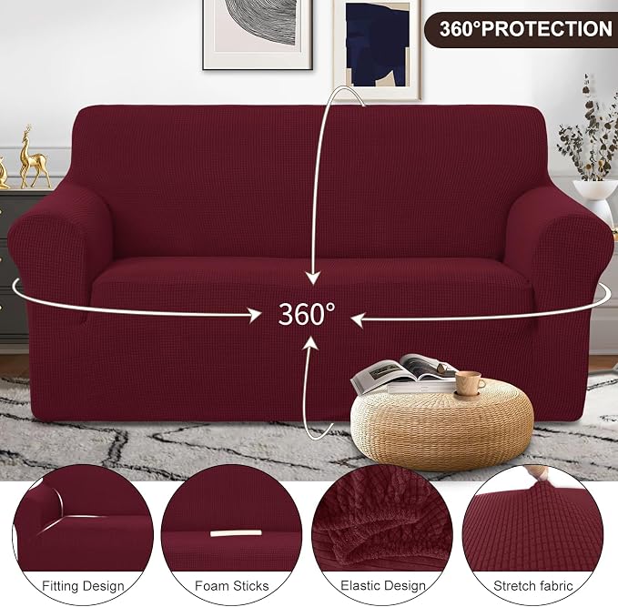 U-NICE HOME Loveseat Cover Stretch Couch Cover Sofa Cover Sofa Slipcover - Image 3